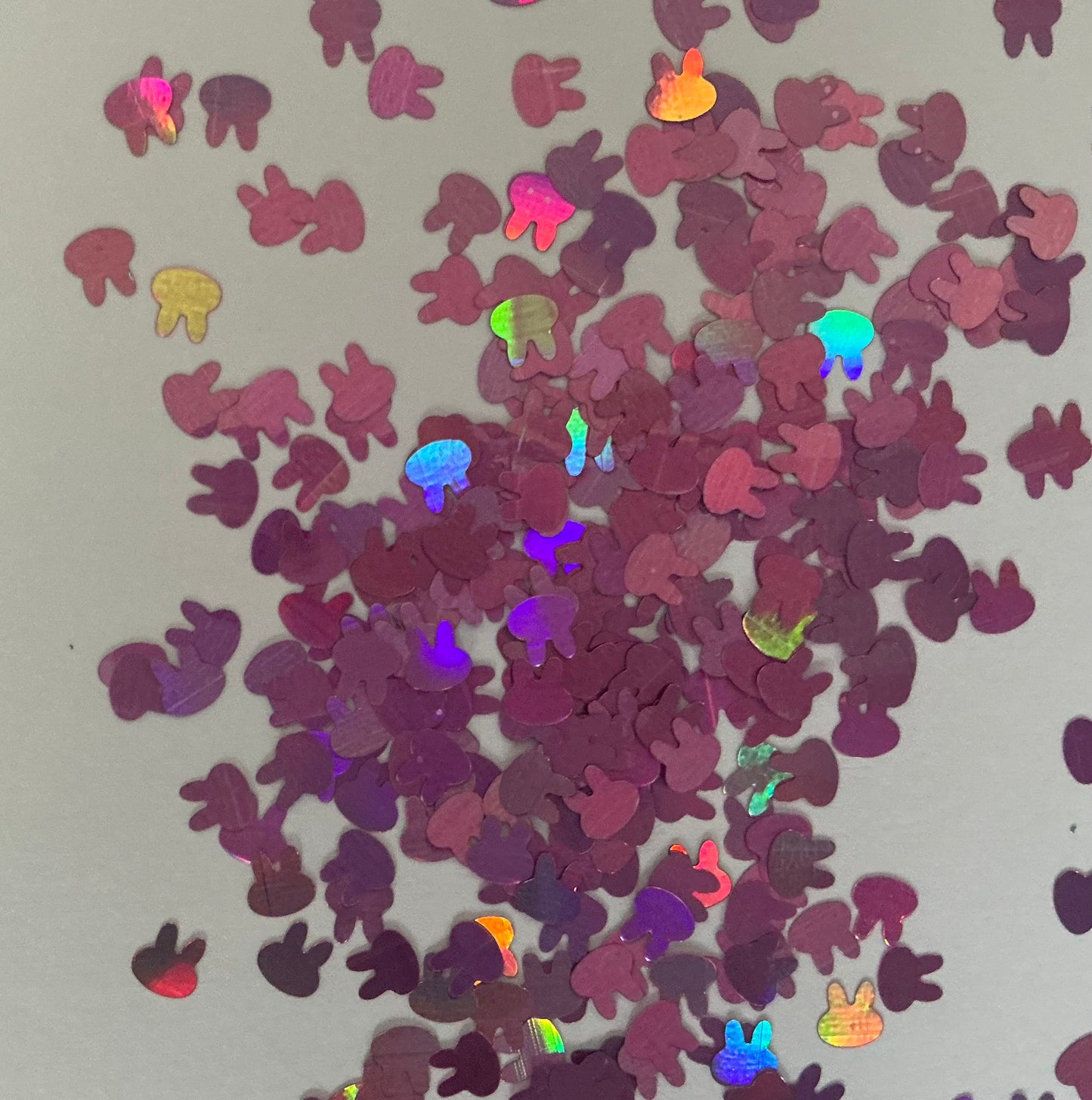 Holographic bunny’s Laser glitter - Deep Pink mix