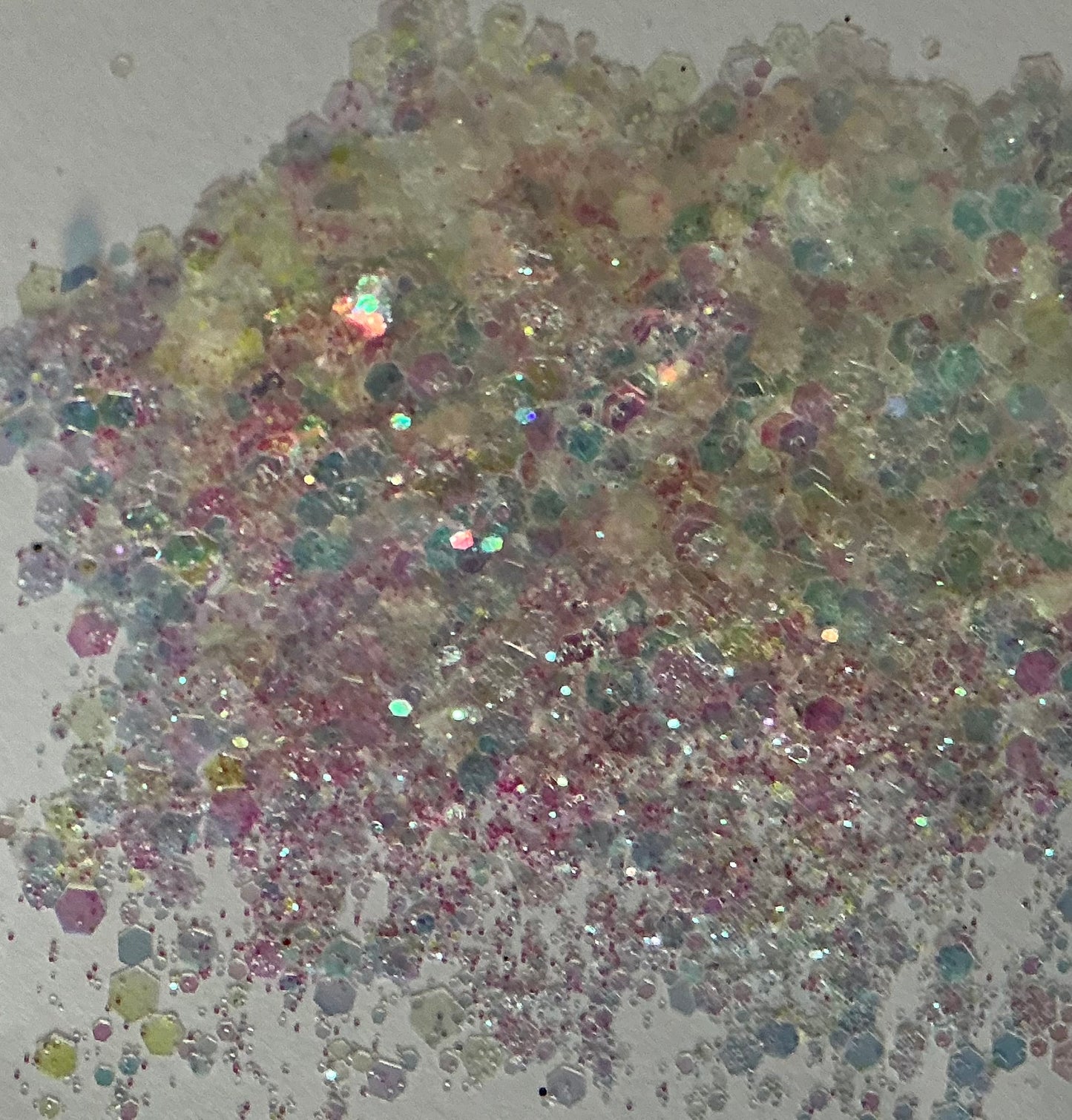 Flower Glitter - Soft 3 shades (Yellow, pink and Aqua)