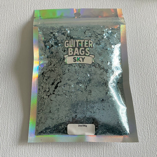 Sky Blue Chunky Glitter Mix Bag