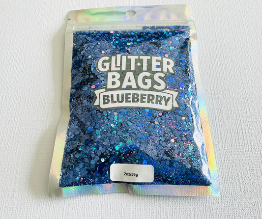 Holographic Laser Blueberry - Royal Blue