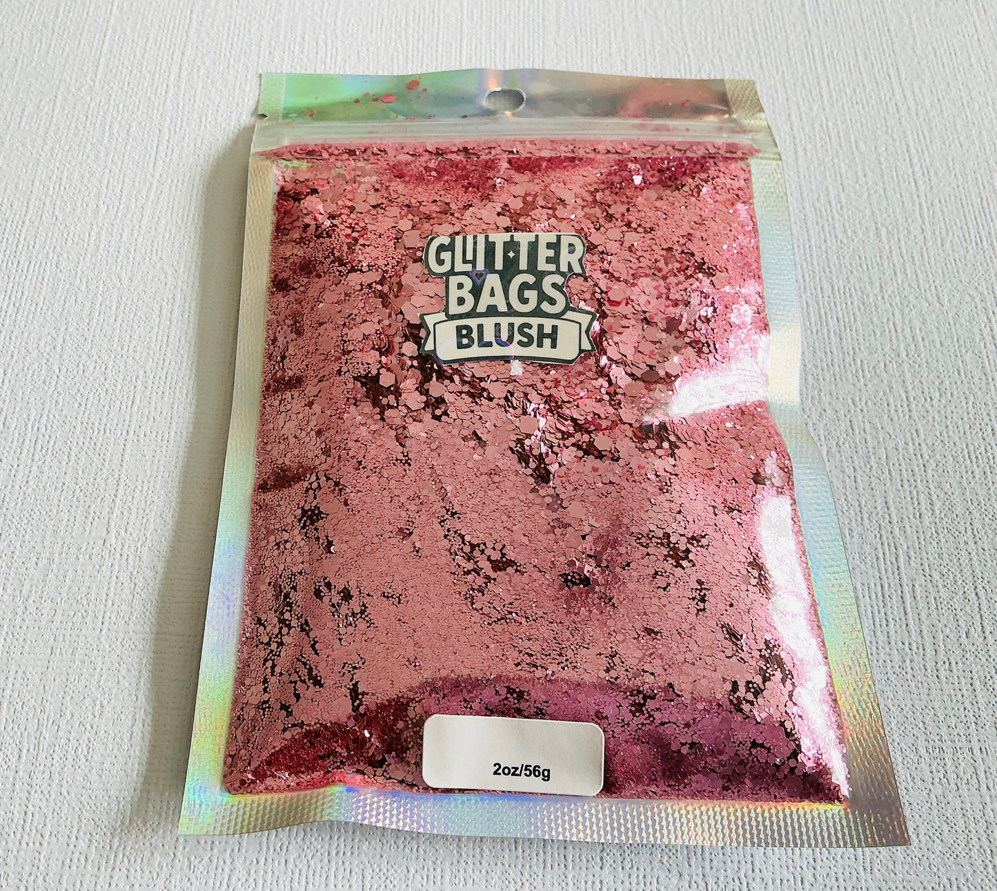 Blush Pink Chunky Glitter Mix Bag