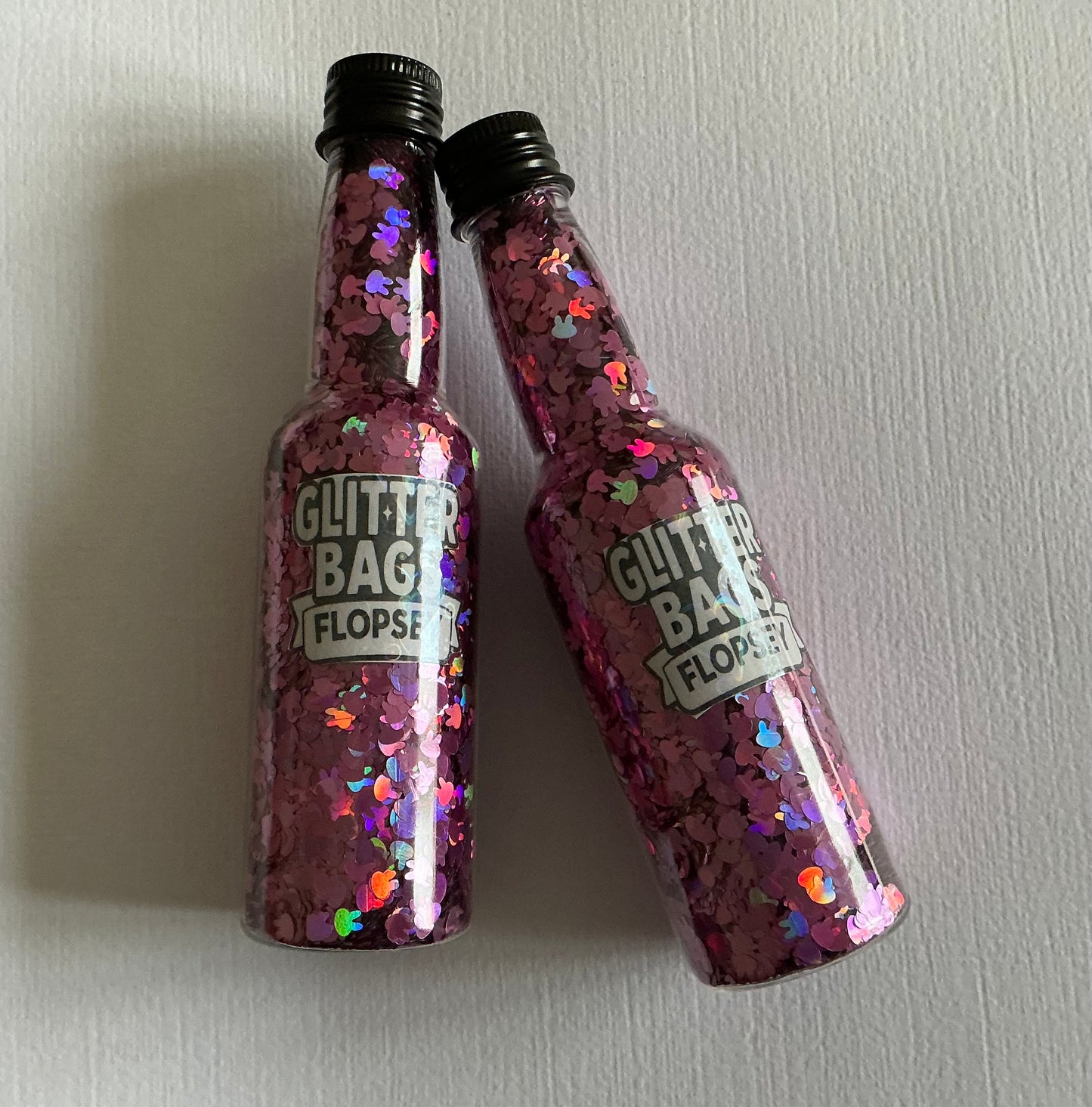 Holographic bunny’s Laser glitter - Deep Pink mix