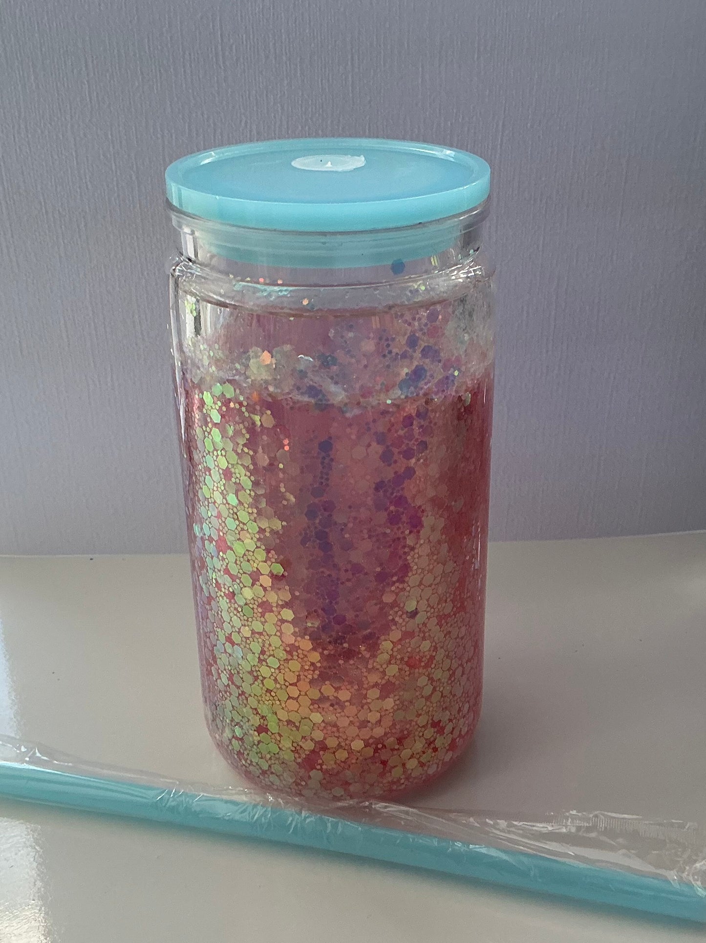 16oz iridescent shimmer Snowglobe Tumbler