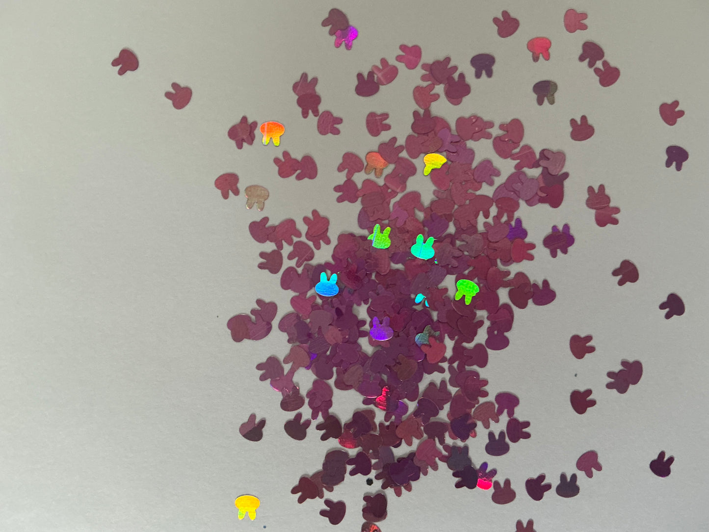 Holographic bunny’s Laser glitter - Deep Pink mix