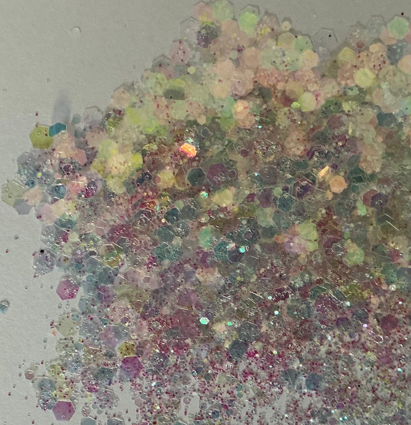 Flower Glitter - Soft 3 shades (Yellow, pink and Aqua)