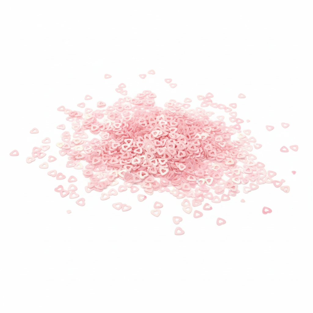 Heart Glitter White Background