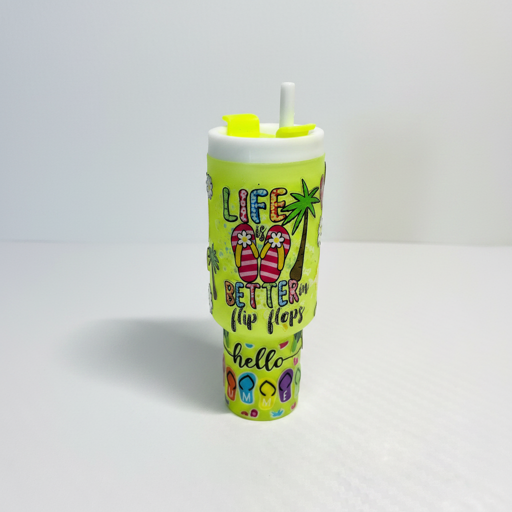 Life is Better in Flip Flops Tumbler Keychain