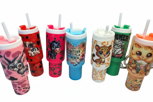 Tumblers on clean white background