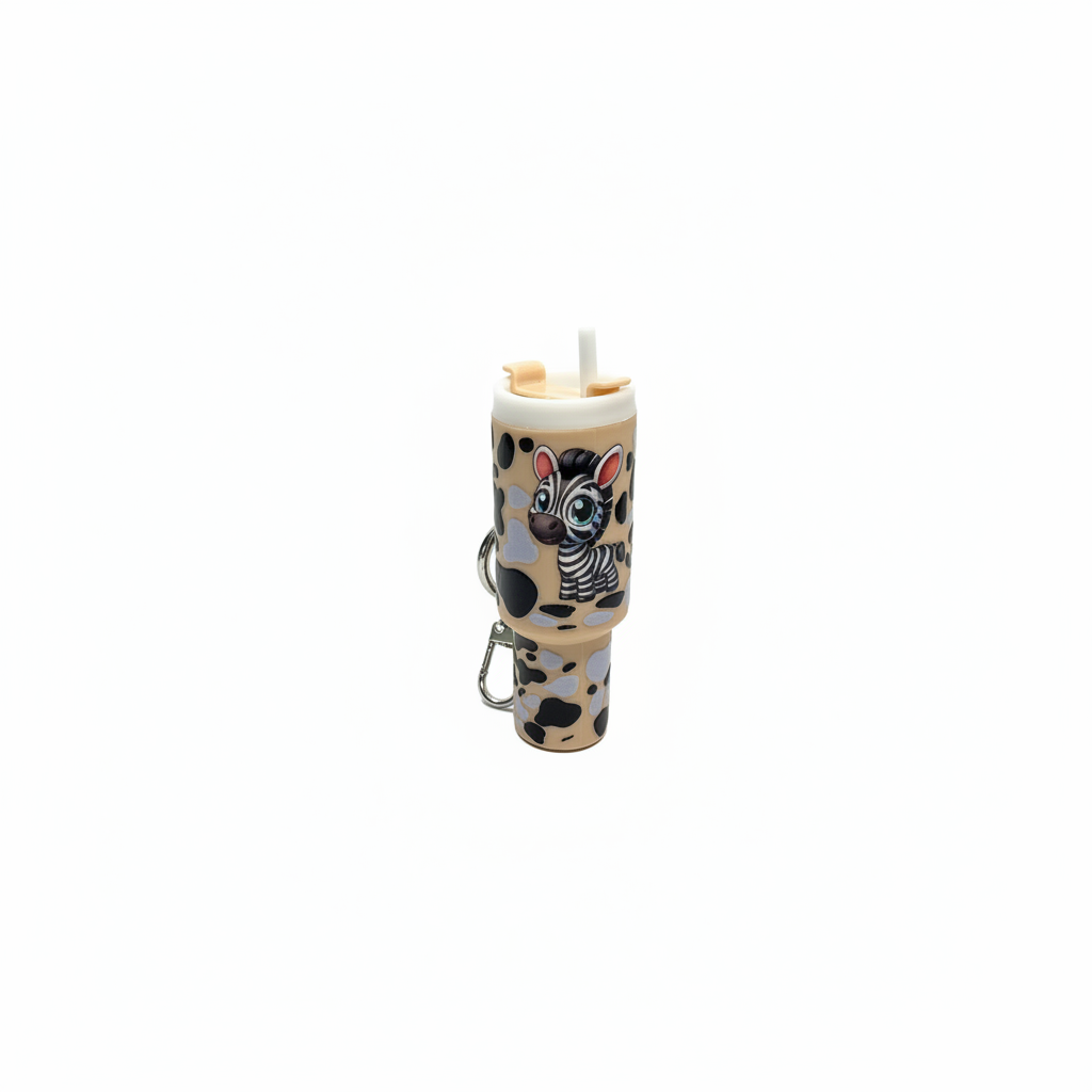 Zebra Tumbler Keychain